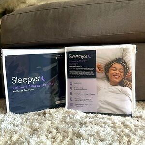 2 NEW Sleepys Ultimate Allergy Bamboo Mattress Protector Twin XL